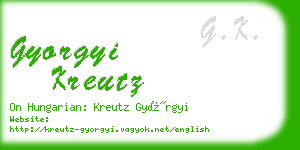 gyorgyi kreutz business card